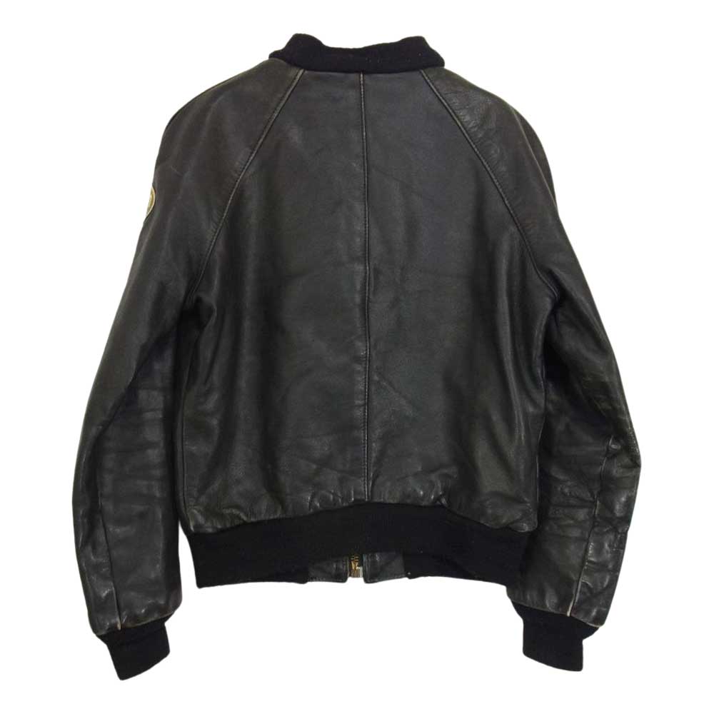VANSON バンソン ヴィンテージ USA製 TJP レザー ライダース ジャケット TALON ジップ ブラック系 36【中古】