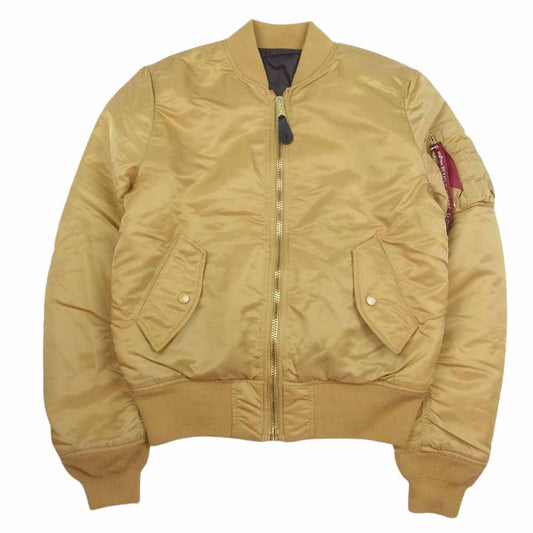 ALPHA アルファ リバーシブル MA-1 ジャケット ベージュ系 ブラウン系 S【中古】