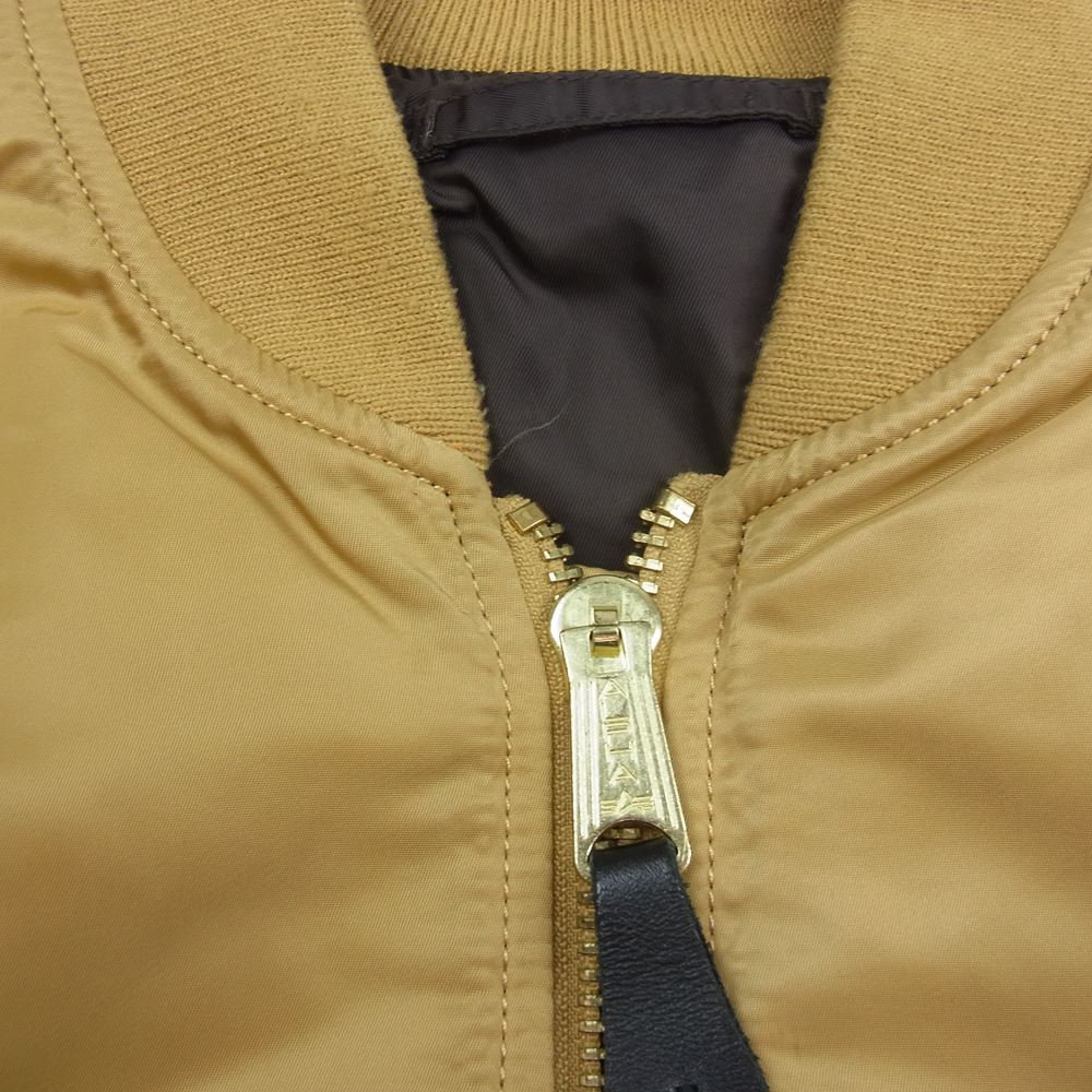 ALPHA アルファ リバーシブル MA-1 ジャケット ベージュ系 ブラウン系 S【中古】