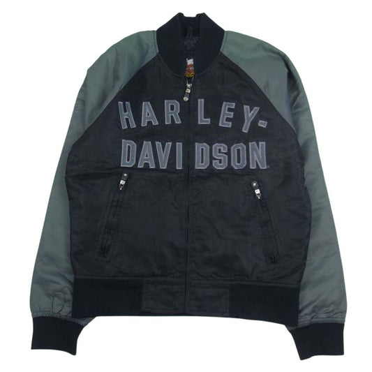 HARLEY DAVIDSON ハーレーダビッドソン 100周年記念 ナイロン ブルゾン ブラック系 カーキ系 S【中古】