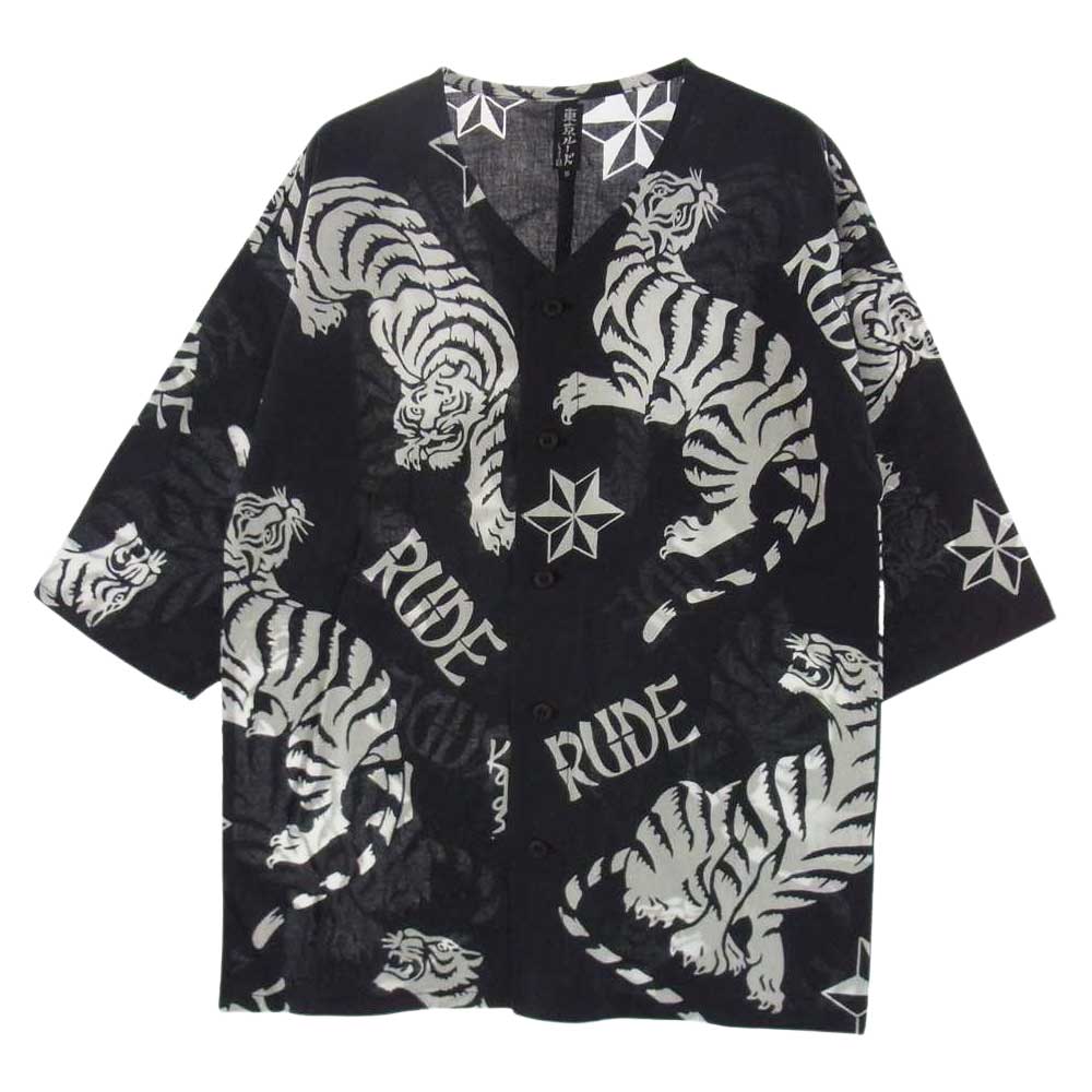 RUDE GALLERY ルードギャラリー 東京ルード ダボシャツ 虎 グレー系 S【中古】