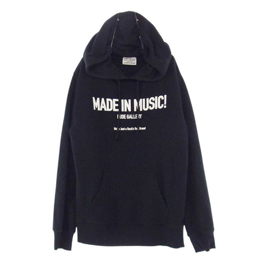 RUDE GALLERY ルードギャラリー 22SS RG0075 MADE IN MUSIC HOODIE メイドミュージック プルオーバ― パーカー ブラック系 L【中古】