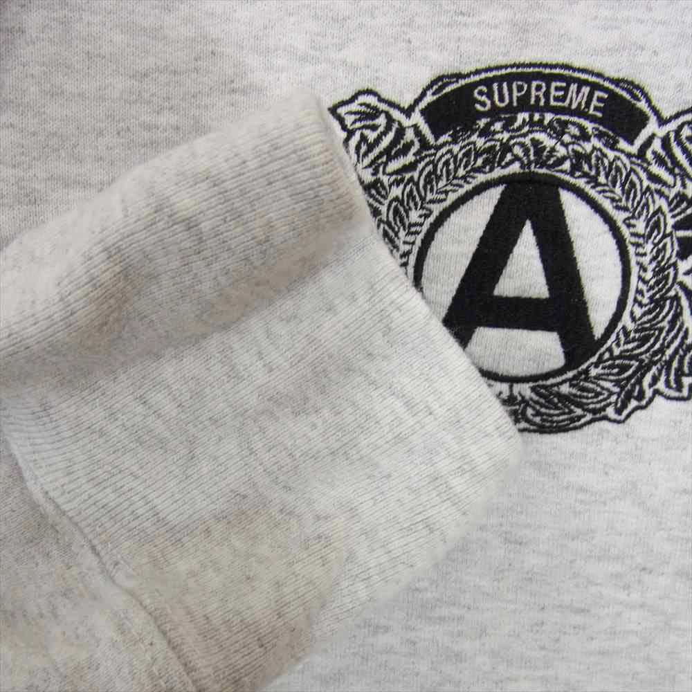 Supreme シュプリーム 20AW Anti Hooded Sweatshirt エンブレム刺繍 アンチ パーカー グレー系 L【美品】【中古】
