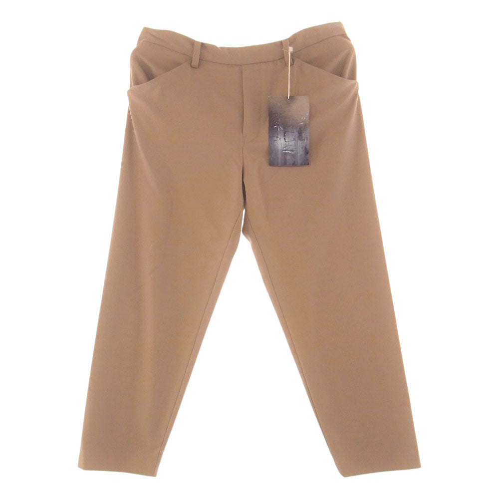 SUNSEA サンシー 19A43 N.M BRUSHED M2 PANTS ウール ストレート パンツ ライトブラウン系 2【中古】