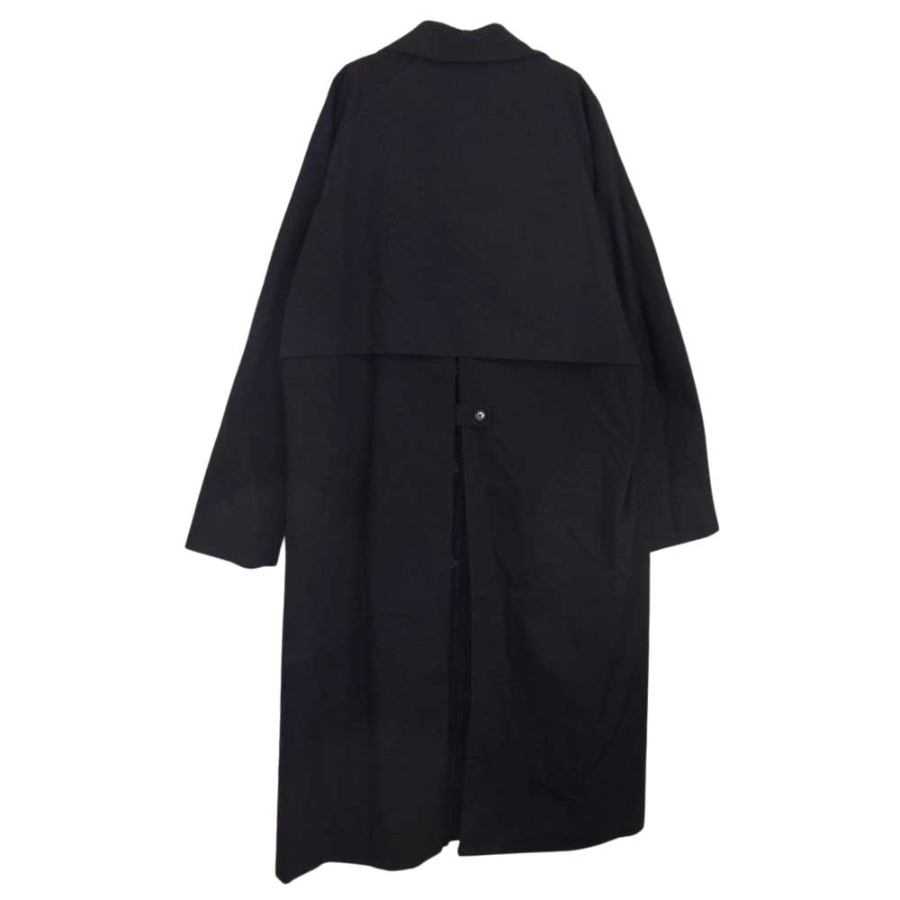 YAECA ヤエカ 18552 SOUTIEN COLLAR COAT LONG ステンカラー ロング コート ネイビー系 S【中古】