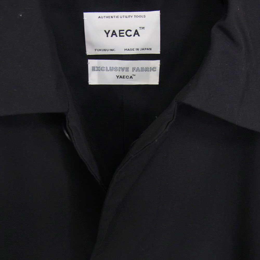 YAECA ヤエカ 18552 SOUTIEN COLLAR COAT LONG ステンカラー ロング コート ネイビー系 S【中古】