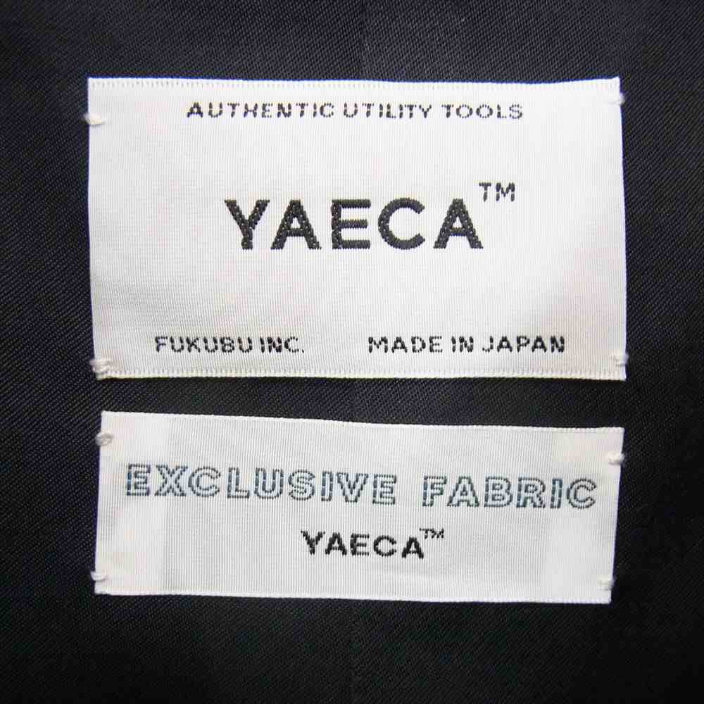 YAECA ヤエカ 18552 SOUTIEN COLLAR COAT LONG ステンカラー ロング コート ネイビー系 S【中古】