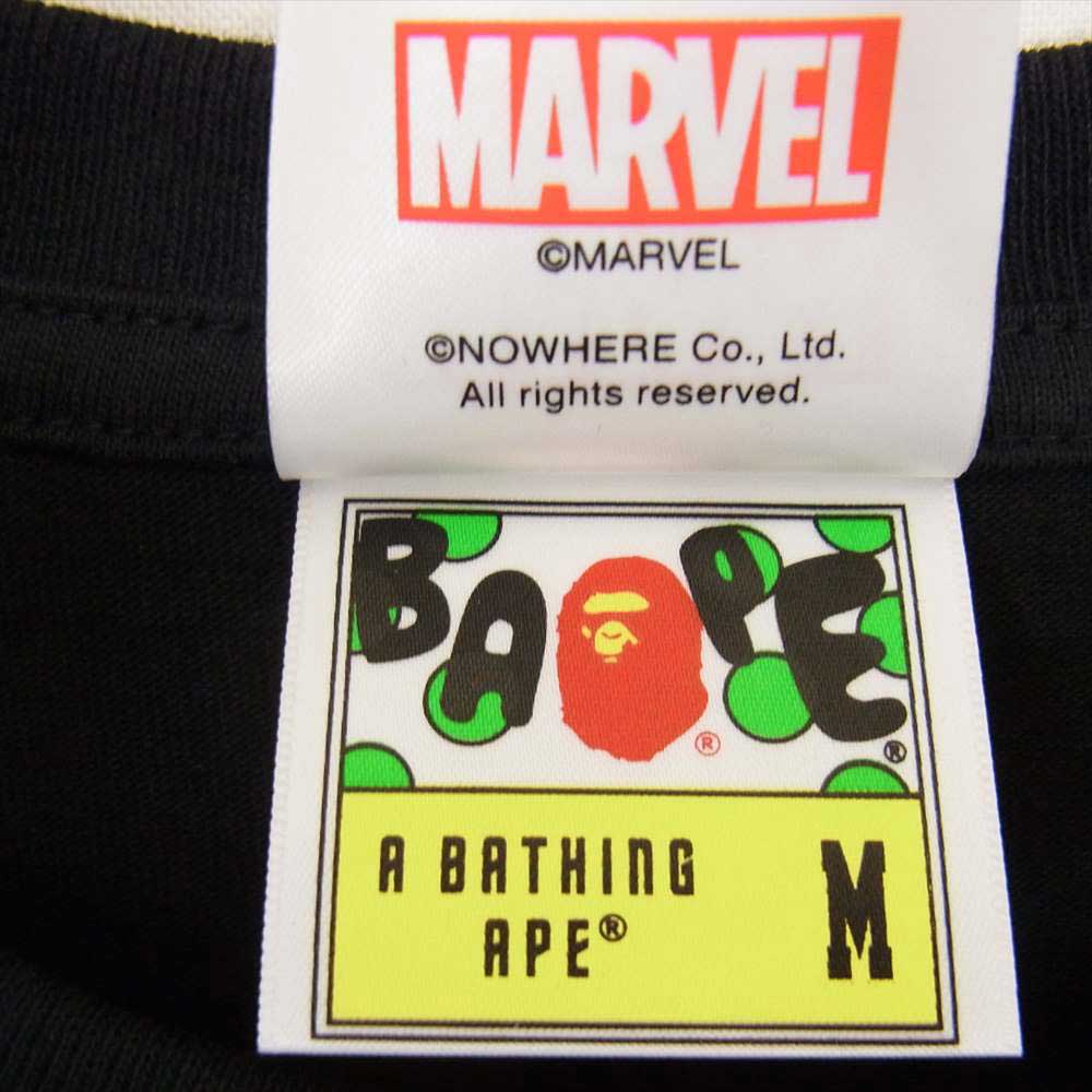 A BATHING APE アベイシングエイプ 1I73110907 MARVEL マイティソー Tシャツ ブラック系 M【新古品】【未使用】【中古】
