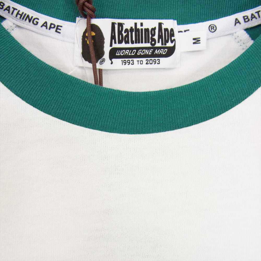 A BATHING APE アベイシングエイプ 1I23109907 Squid Game turns to BAPE to bring the shows hype to T-shirts ロゴ ナンバリング プリント Tシャツ ホワイト系 M【新古品】【未使用】【中古】
