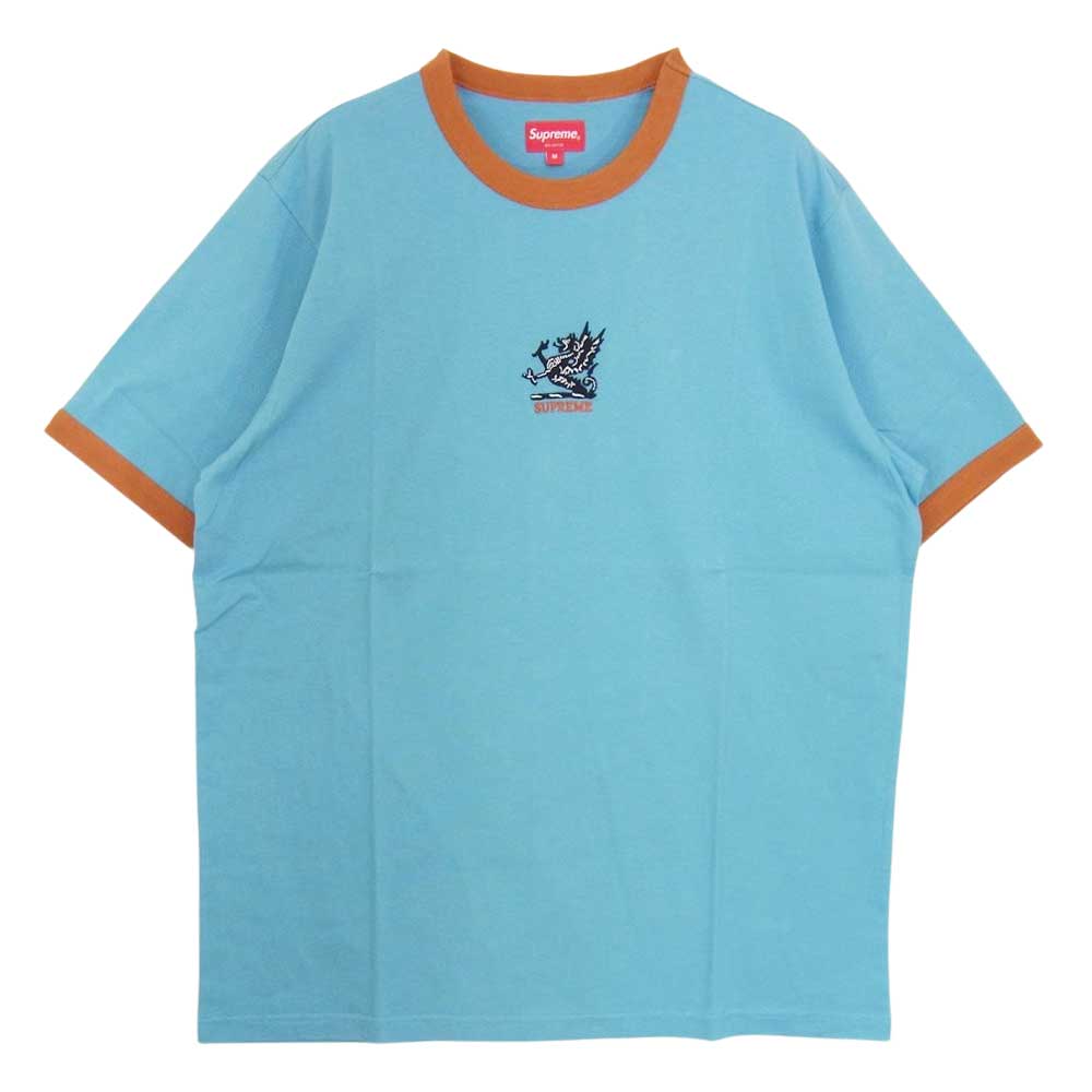 Supreme シュプリーム 21AW Dragon Ringer Tee ドラゴン リンガー Tシャツ ブルー系 M【新古品】【未使用】【中古】