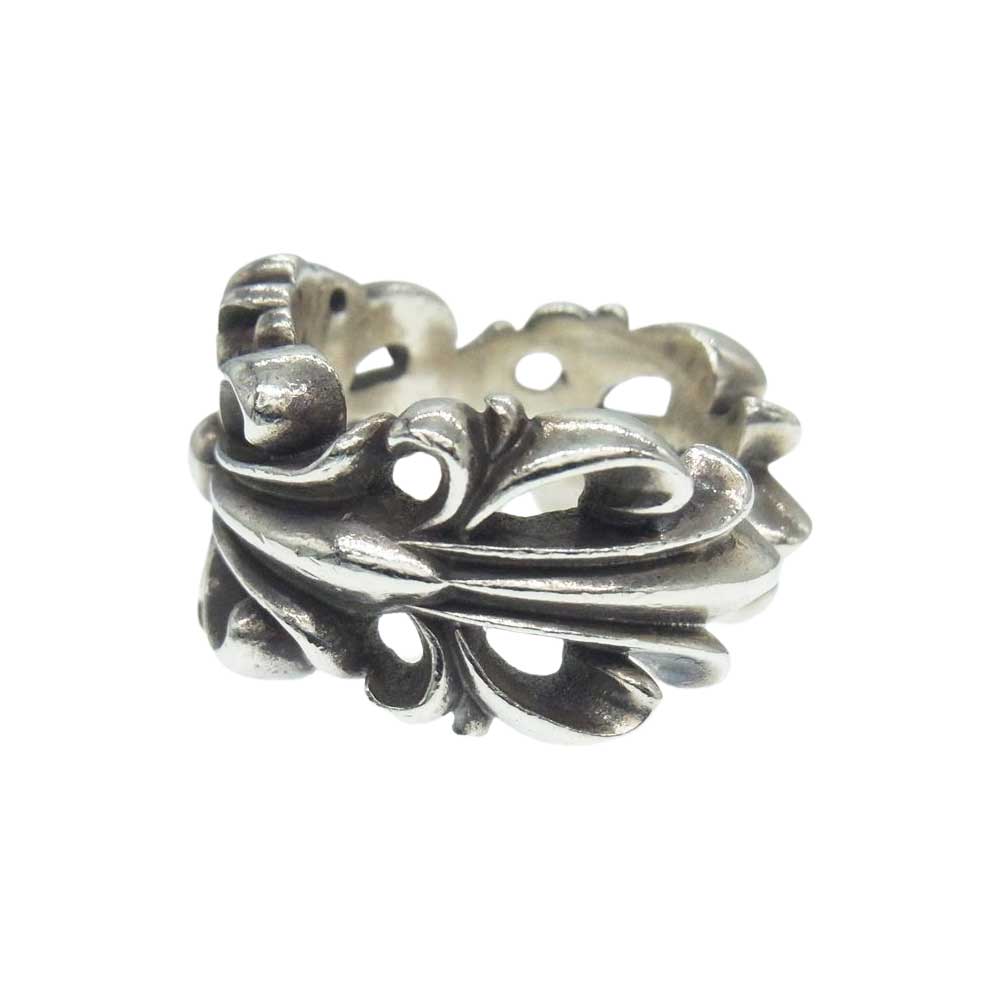 CHROME HEARTS クロムハーツ（原本無） ダブル フローラル クロス リング シルバー系【中古】