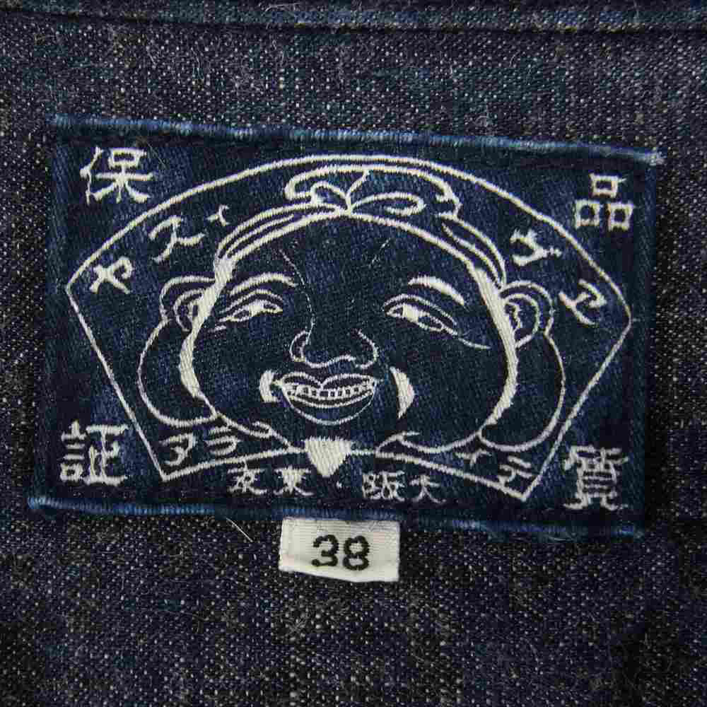 EVISU エヴィス プルオーバー デニム シャツ インディゴブルー系 38【中古】