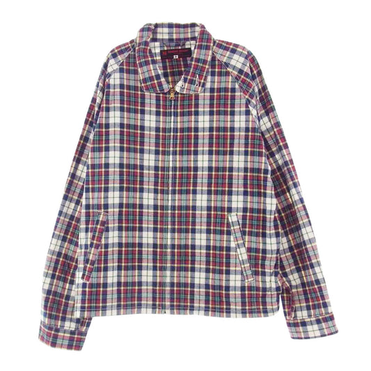 EVISU エヴィス YAMANE ヤマネ チェック シャツ ジャケット レッド系 ネイビー系 38【中古】