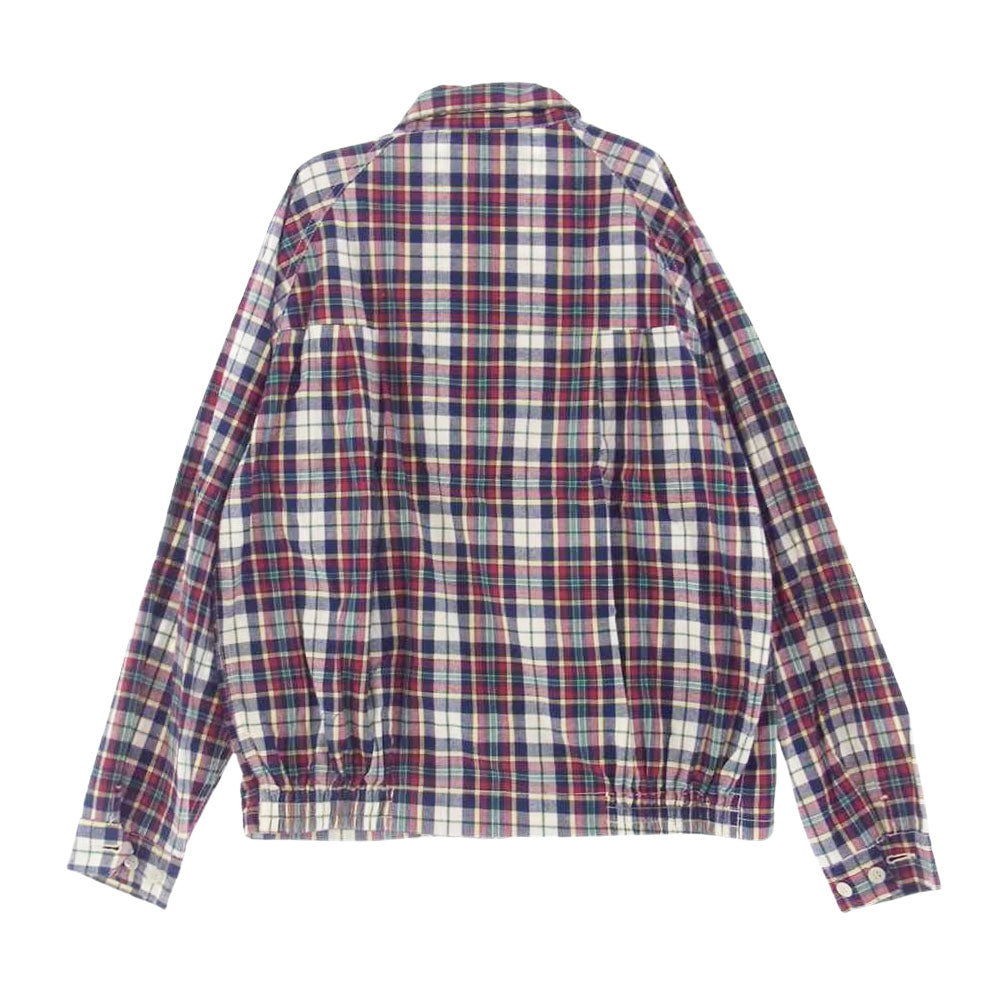 EVISU エヴィス YAMANE ヤマネ チェック シャツ ジャケット レッド系 ネイビー系 38【中古】