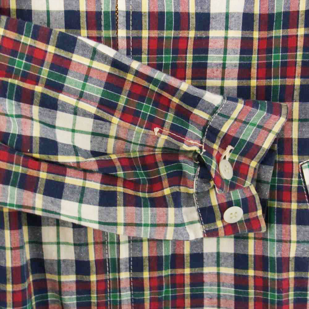 EVISU エヴィス YAMANE ヤマネ チェック シャツ ジャケット レッド系 ネイビー系 38【中古】