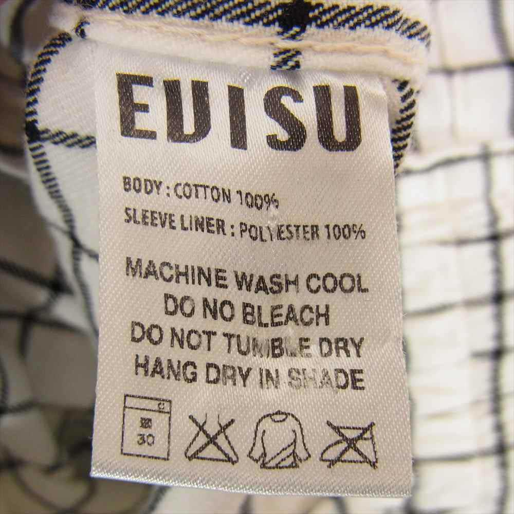 EVISU エヴィス YAMANE ヤマネ チェック シャツ ジャケット ホワイト ホワイト系 38【中古】