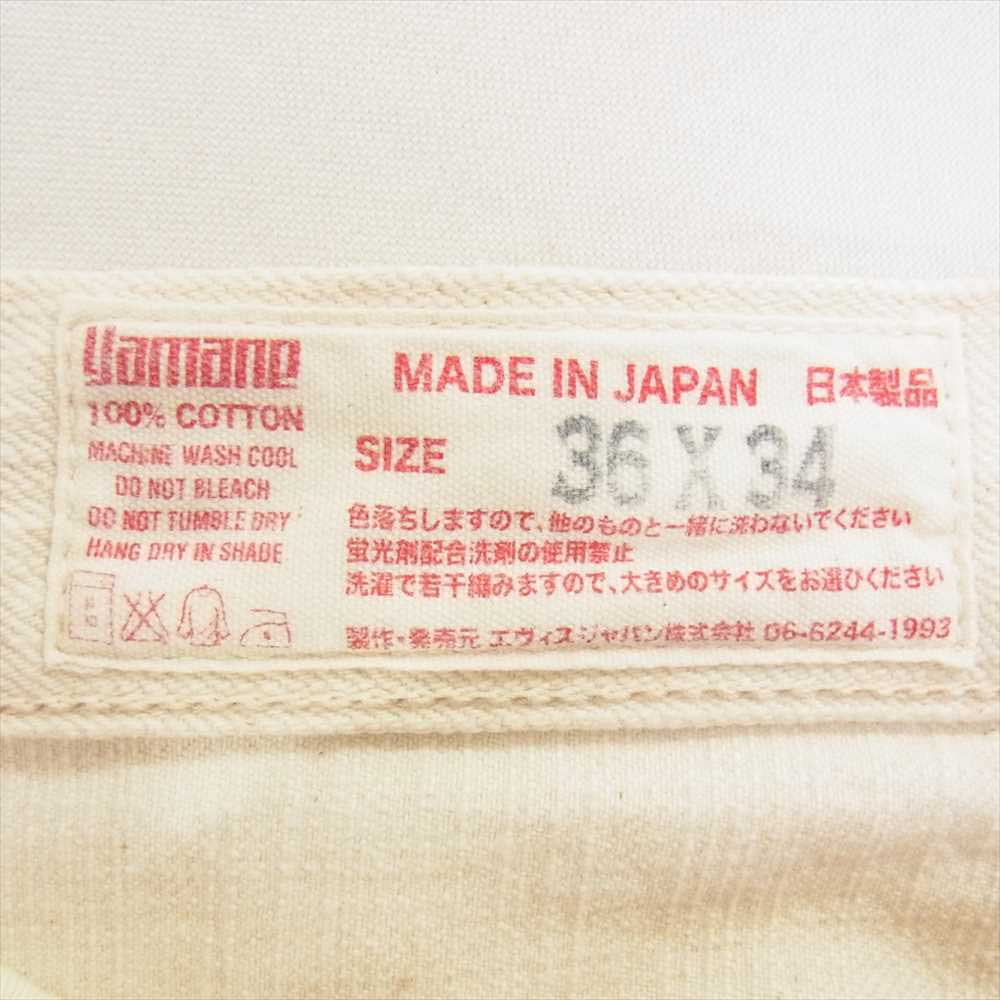 EVISU エヴィス YAMANE ヤマネ Lot1946 山ちゃんジーンズ プラチナ耳 オフホワイト系 36【中古】