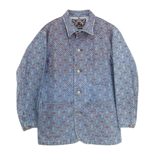 EVISU エヴィス 家紋 デニム カバーオール ジャケット ブルー系 31【中古】