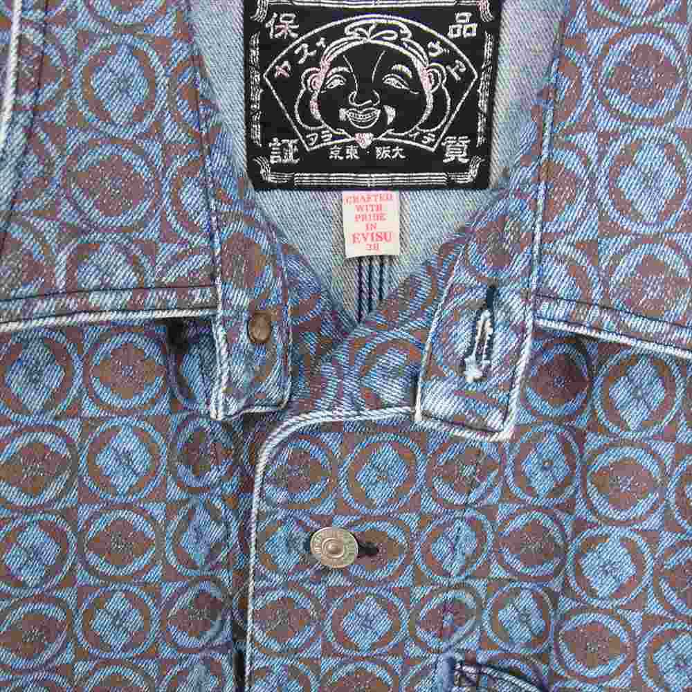 EVISU エヴィス 家紋 デニム カバーオール ジャケット ブルー系 31【中古】