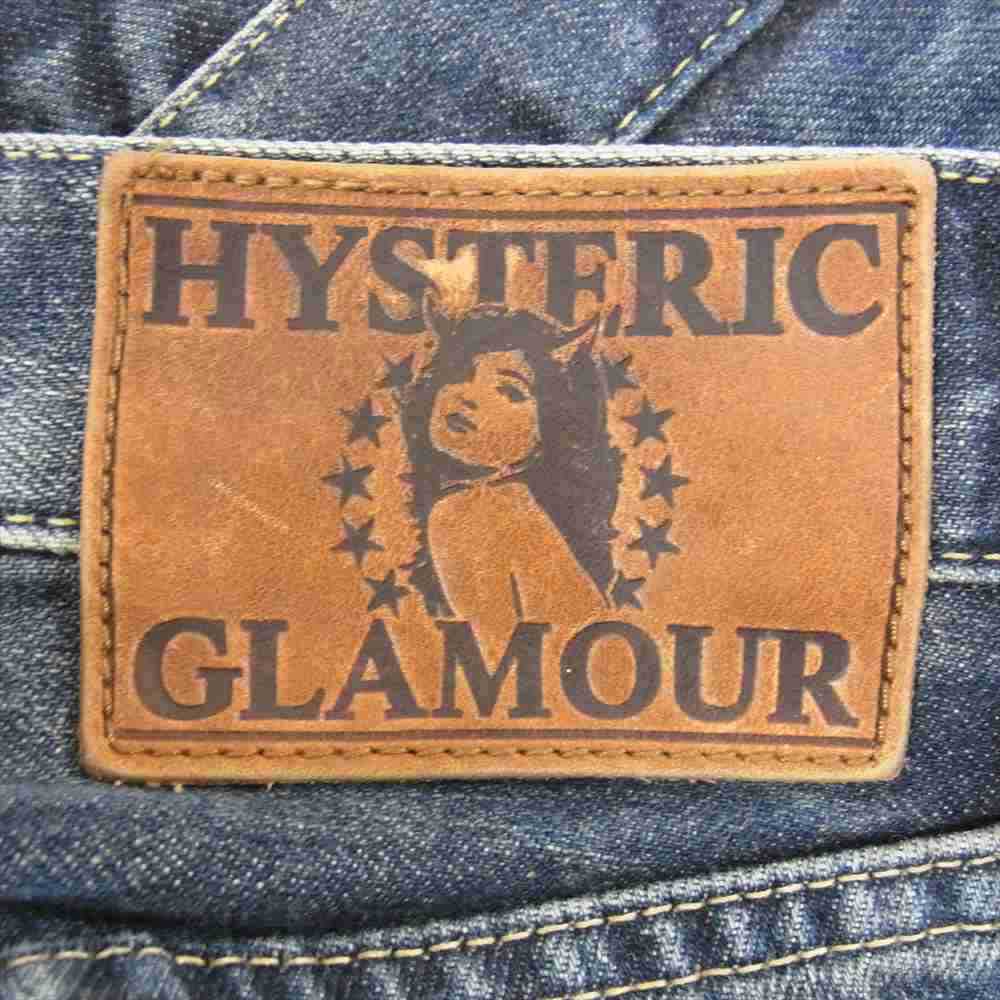 HYSTERIC GLAMOUR ヒステリックグラマー 0222AP15 NOBU加工 スタッズ ダメージ 加工 スリム デニム パンツ インディゴブルー系 30【中古】