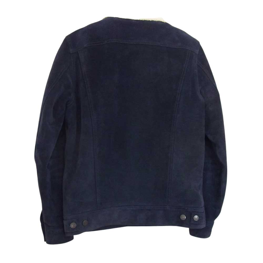 HYSTERIC GLAMOUR ヒステリックグラマー 15AW 0253LB03 裏ボア スエード ランチ ジャケット  ネイビー系 S【中古】