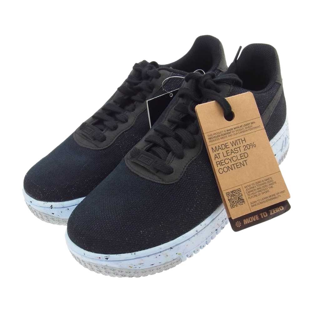 NIKE ナイキ DC4831-001 AIR FORCE 1 CRATER FLYKNIT エアフォース クレーター フライニット スニーカー ブラック系 25cm【極上美品】【中古】