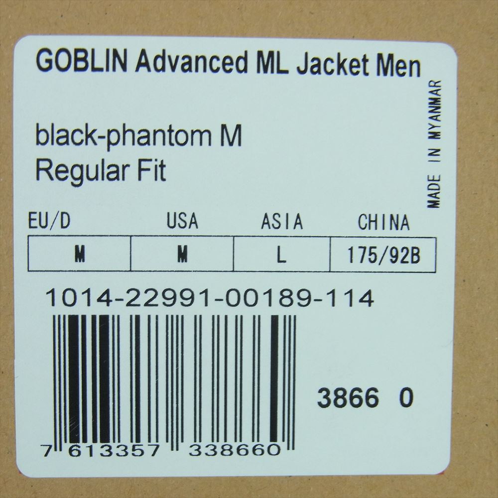 Mammut マムート 1014-22991 GOBLIN Advanced ML Jacket ゴブリン アドバンスド ミッド レイヤー フリース ジャケット ブラック系 ダークグレー系 M【中古】