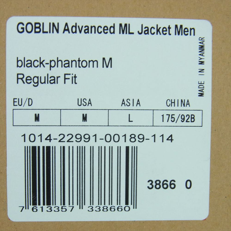Mammut マムート 1014-22991 GOBLIN Advanced ML Jacket ゴブリン アドバンスド ミッド レイヤー フリース ジャケット ブラック系 ダークグレー系 M【中古】