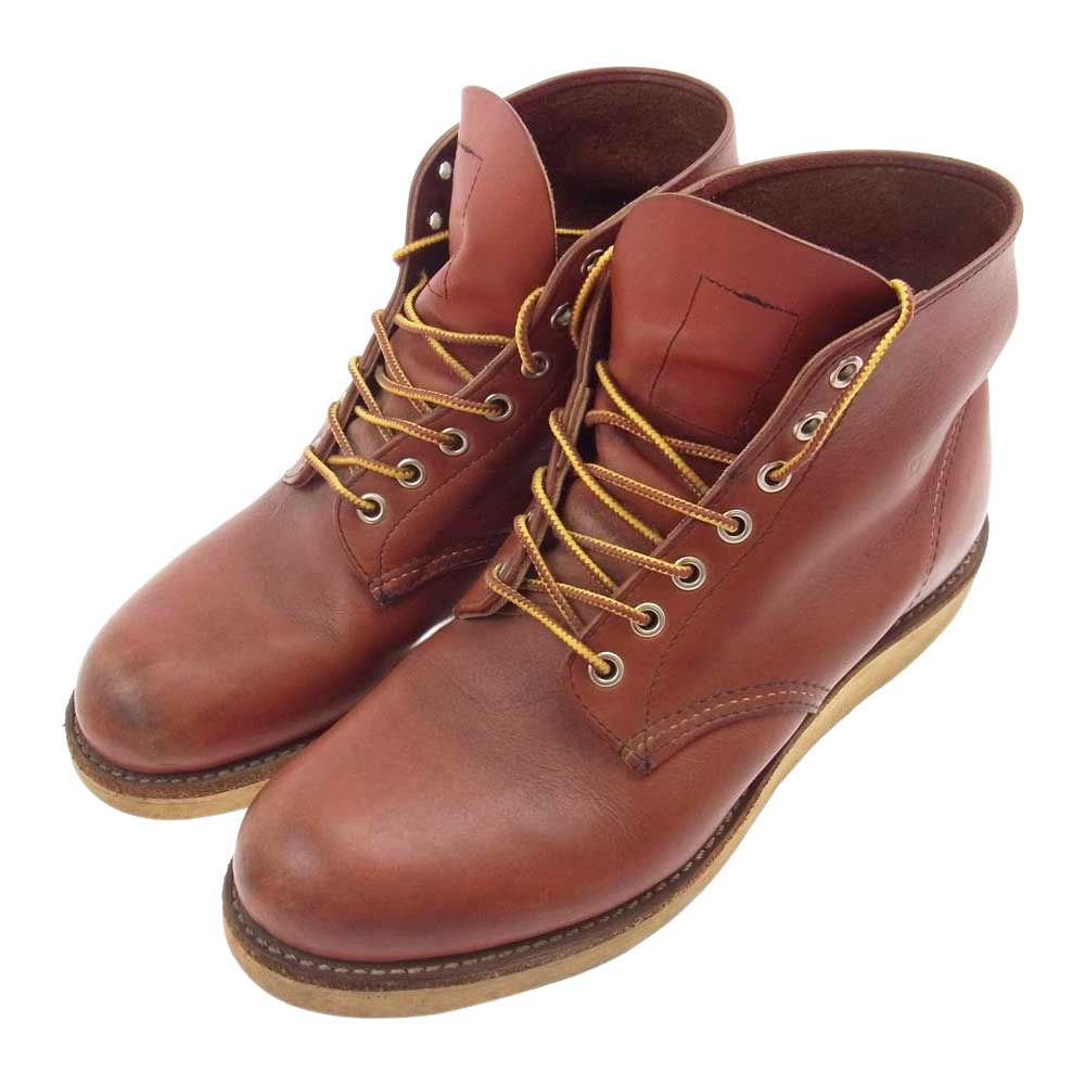 RED WING レッドウィング 8166 羽タグ CLASSIC PLAIN TOE オロラセット クラシック プレーントゥ ワークブーツ ブラウン系 26cm【中古】