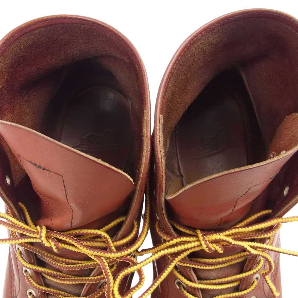 RED WING レッドウィング 8166 羽タグ CLASSIC PLAIN TOE オロラセット クラシック プレーントゥ ワークブーツ ブラウン系 26cm【中古】