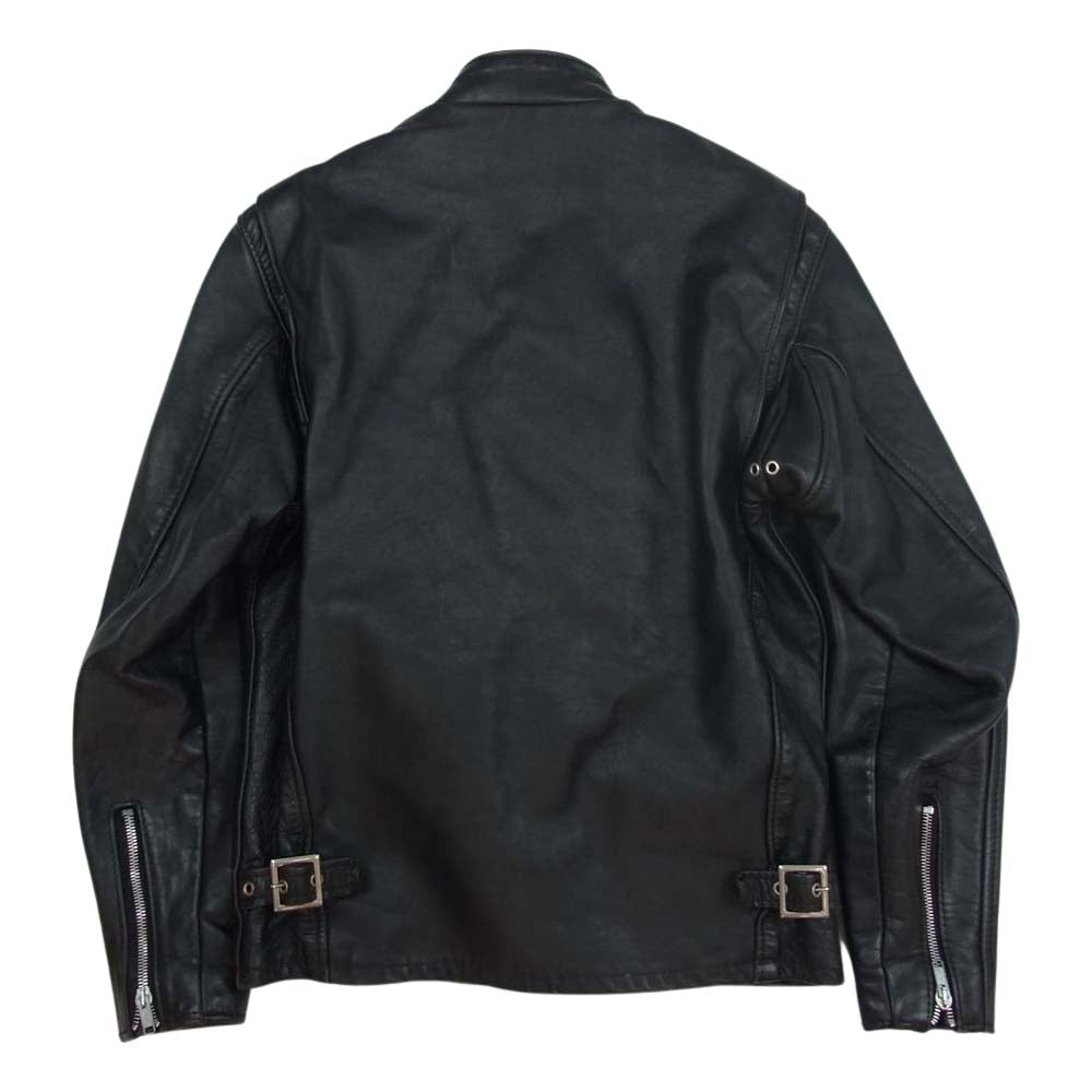 schott ショット USA製 641 ボアライナー付き シングル ライダースジャケット ブラック系 36【中古】