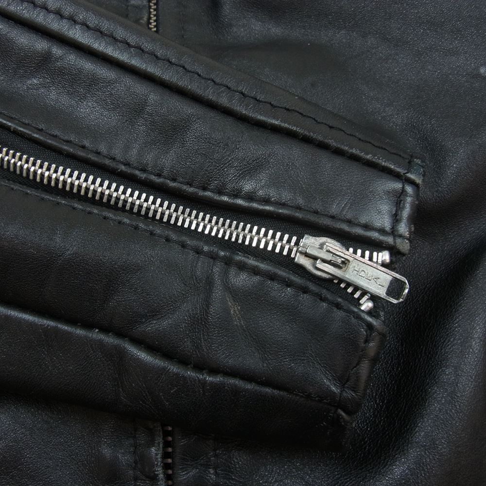 schott ショット USA製 641 ボアライナー付き シングル ライダースジャケット ブラック系 36【中古】