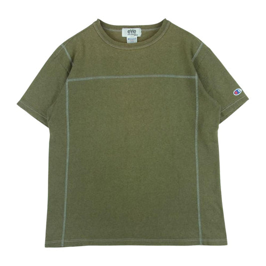 JUNYA WATANABE COMME des GARCONS MAN ジュンヤワタナベコムデギャルソンマン WS-T901 eye AD2006 Champion チャンピオン 再構築 半袖 Tシャツ カットソー カーキ系 M【中古】