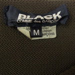 BLACK COMME des GARCONS ブラックコムデギャルソン AAD2014 1N-N006 リブ切替 エステル ニット セーター カーキ系 M【中古】