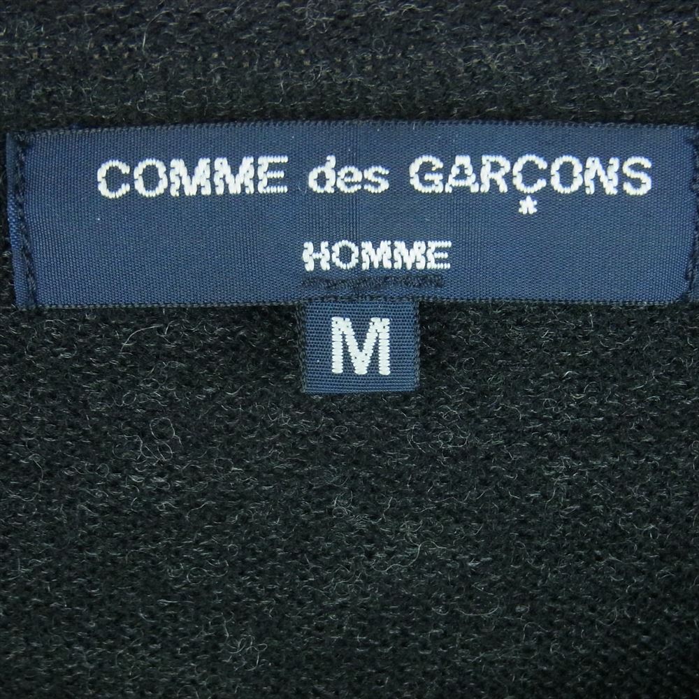COMME des GARCONS HOMME コムデギャルソンオム 04AW HN-T028 製品洗い加工 ウール ニット セーター ブラック系 グレー系 M【中古】