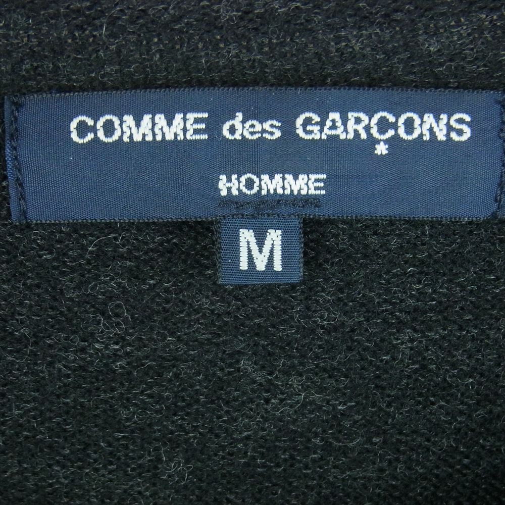COMME des GARCONS HOMME コムデギャルソンオム 04AW HN-T028 製品洗い加工 ウール ニット セーター ブラック系  グレー系 M【中古】