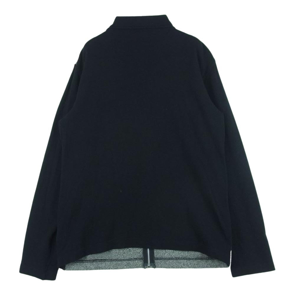 COMME des GARCONS HOMME DEUX コムデギャルソンオムドゥ AD2014 DN-T019 ツイード切替 ウールニット ジップアップ 長袖 シャツ ジャケット グレー系 ブラック系 S【中古】