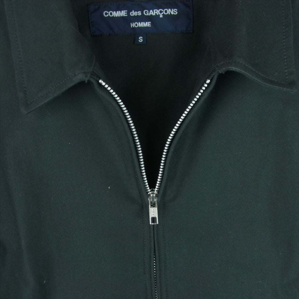 COMME des GARCONS HOMME コムデギャルソンオム 20SS HE-J020 綿ストレッチ ツイル カモ切替 ジップ ブルゾン コーチ ジャケット ダークグレー系 ブラック系 S【中古】