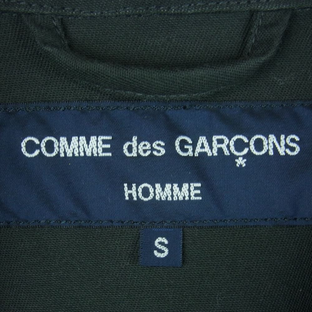 COMME des GARCONS HOMME コムデギャルソンオム 20SS HE-J020 綿ストレッチ ツイル カモ切替 ジップ ブルゾン コーチ ジャケット ダークグレー系 ブラック系 S【中古】