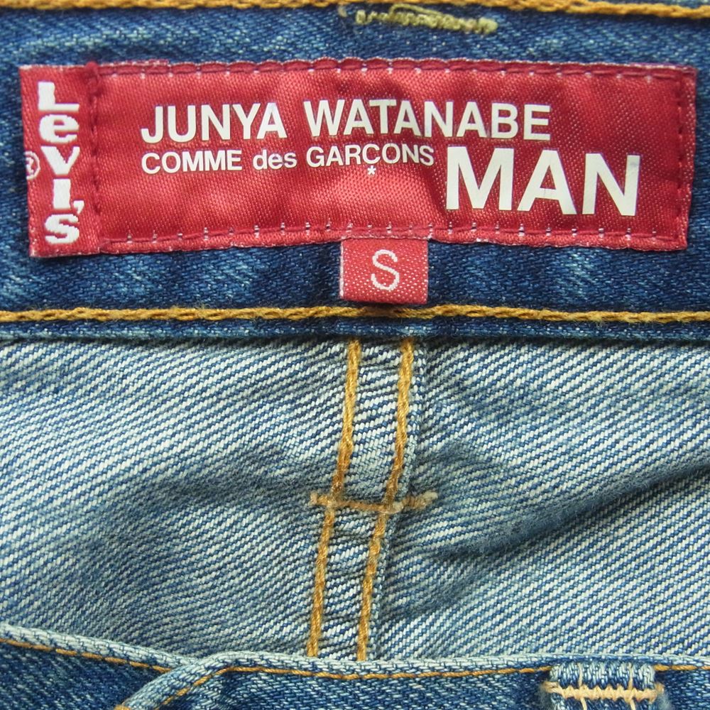 JUNYA WATANABE COMME des GARCONS MAN ジュンヤワタナベコムデギャルソンマン JW/XX 5ポケット ボタンフライ ストレート デニム パンツ ジーンズ インディゴブルー系 S【中古】
