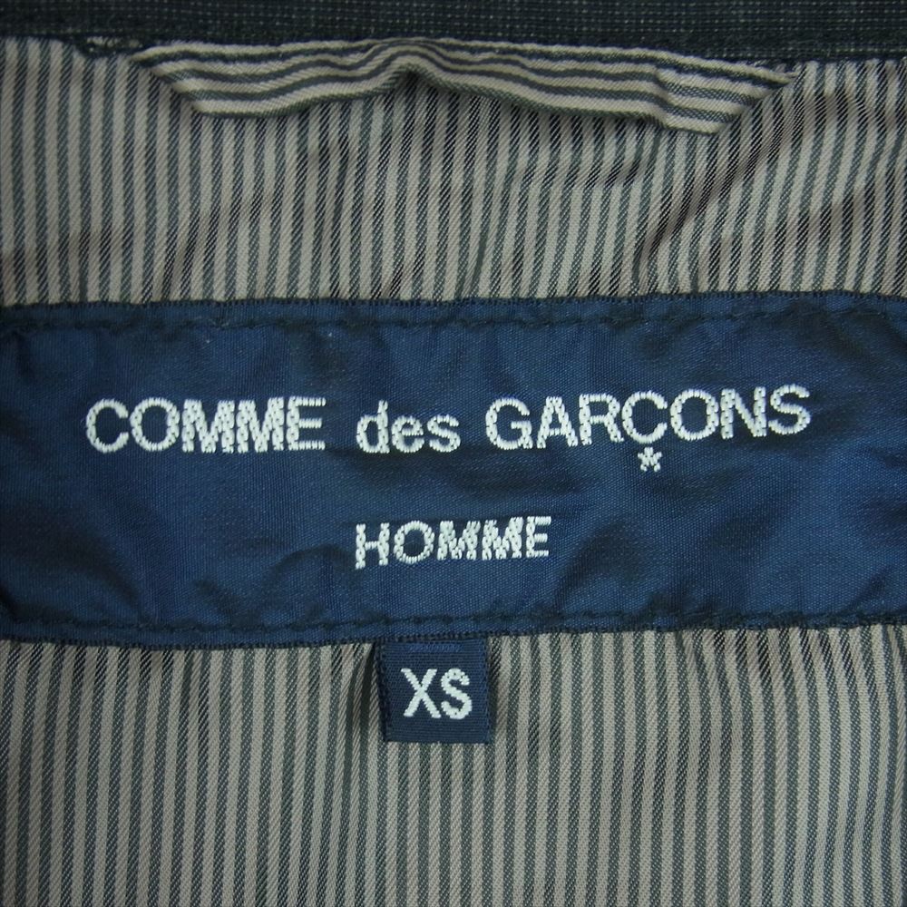 COMME des GARCONS HOMME コムデギャルソンオム AD2015 HQ-J006 製品染め パッチワーク フルジップ ジャケット ブラック系 ダークグレー系 XS【中古】