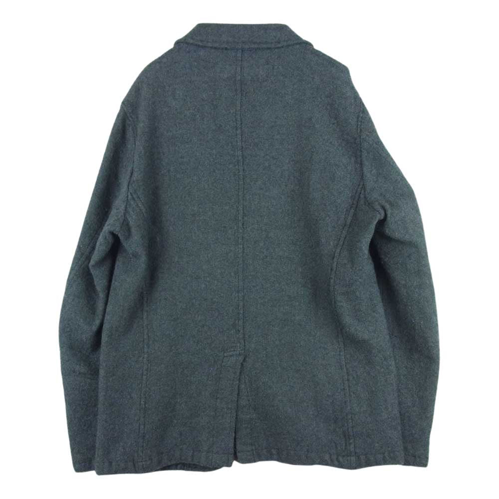 COMME des GARCONS HOMME コムデギャルソンオム AD2012 HJ-J038 裏地ドット ウール縮絨 パッカリング 4ボタン ジャケット グレー系 M【中古】