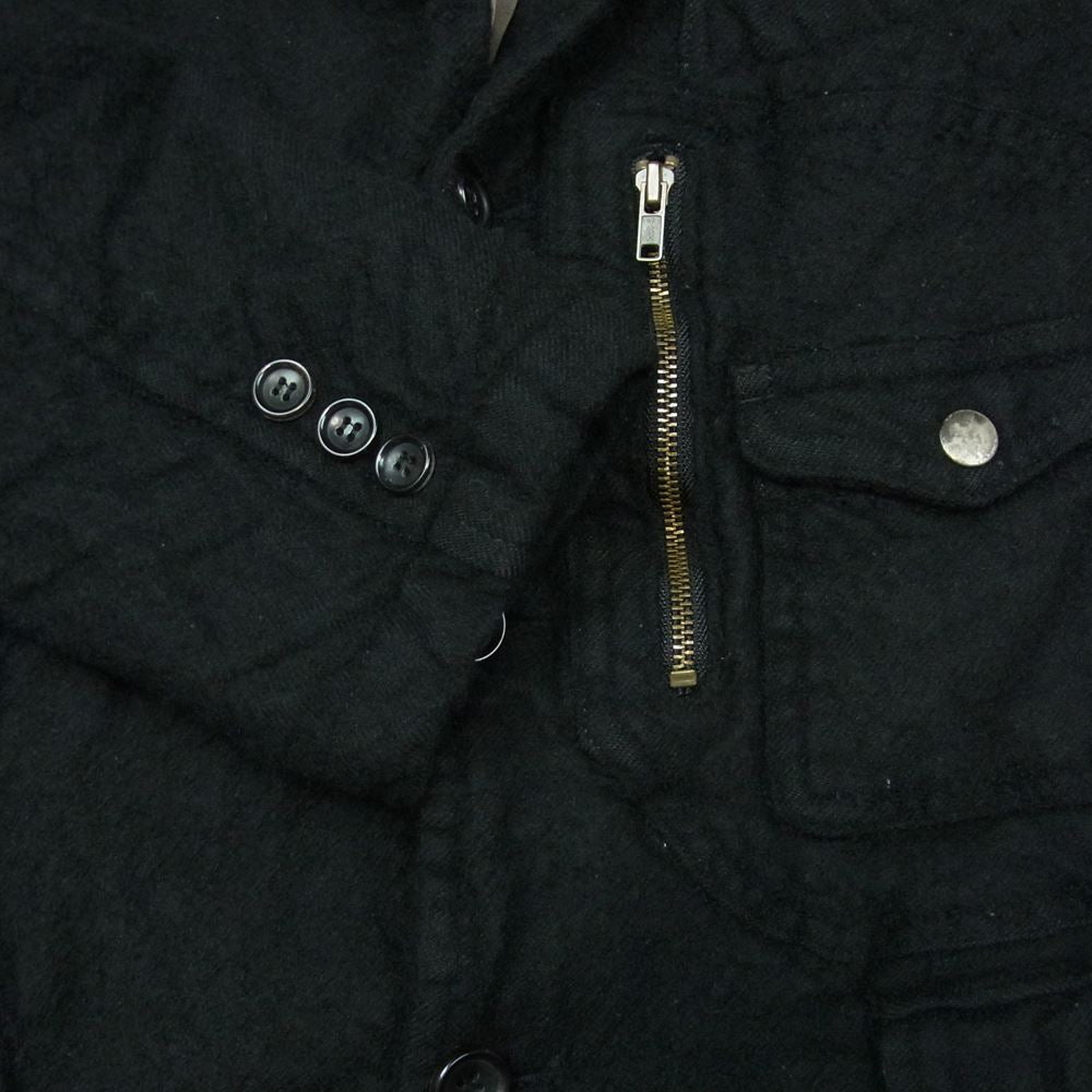 COMME des GARCONS HOMME コムデギャルソンオム AD2005 HP-J036 ウール縮絨 ガチャポケ 3ボタン テーラード ジャケット ブラック系 S【中古】