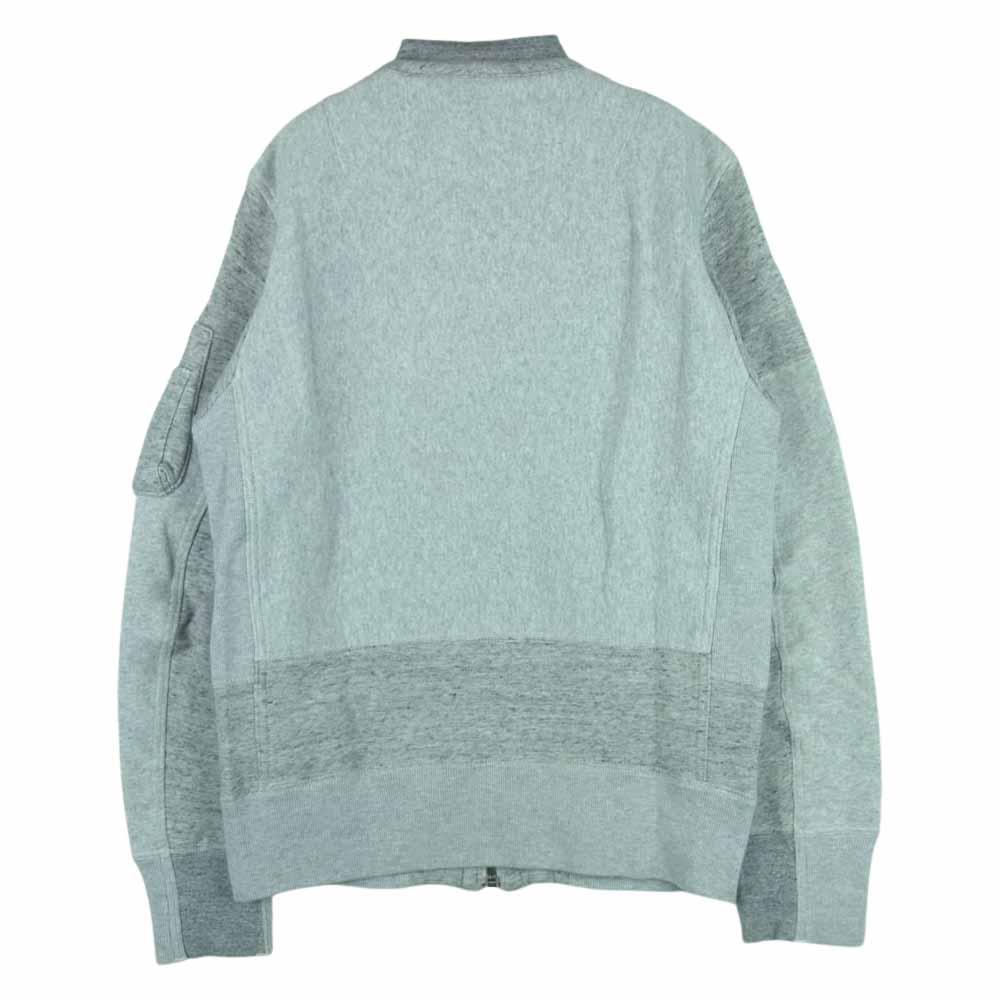 JUNYA WATANABE COMME des GARCONS MAN ジュンヤワタナベコムデギャルソンマン WP-T911 eye AD2015 Champion チャンピオン リバースウィーブ 再構築 スウェット フルジップ カーディガン ブルゾン グレー系 S【中古】