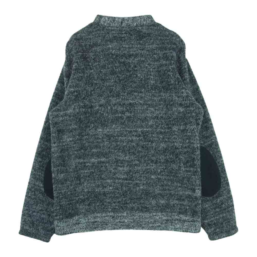JUNYA WATANABE COMME des GARCONS MAN ジュンヤワタナベコムデギャルソンマン AD2018 WB-T023 POLAR CARDIGAN 異素材切替 エルボーパッチ ポーラー シャギー ウール カーディガン グレー系 S【中古】