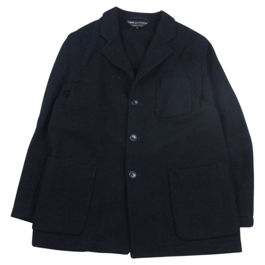 COMME des GARCONS HOMME PLUS コムデギャルソンオムプリュス 98AW インサイドアウト期 ヴィンテージ PJ-04040M ボックスシルエット 3B テーラードジャケット ブラック系 M【中古】