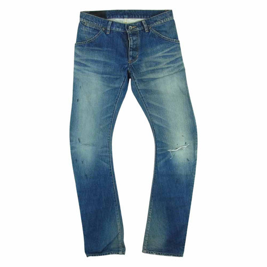 ATTACHMENT アタッチメント AP21-307 バナナ カーブ デニム パンツ コットン 日本製 インディゴブルー系 S【中古】