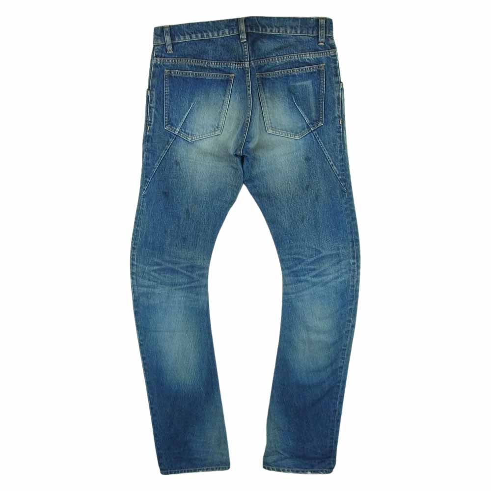 ATTACHMENT アタッチメント AP21-307 バナナ カーブ デニム パンツ コットン 日本製 インディゴブルー系 S【中古】