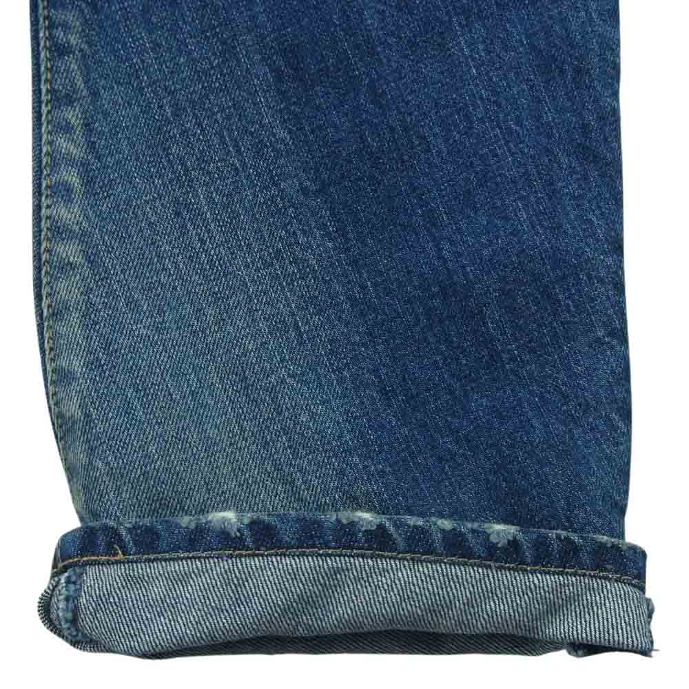 ATTACHMENT アタッチメント AP21-307 バナナ カーブ デニム パンツ コットン 日本製 インディゴブルー系 S【中古】