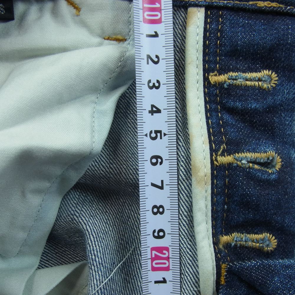 ATTACHMENT アタッチメント AP21-307 バナナ カーブ デニム パンツ コットン 日本製 インディゴブルー系 S【中古】